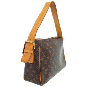 Louis Vuitton Monogram Viva Brown Shoulder Semi Cite Leather Bag
